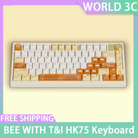 BEE WITH T&I HK75 Magnetic Axis 8k Keyboard Hacker 75m Aluminium Alloy Wired Custom Rgb Hot Swap Keyboard For Desktop Game Gifts