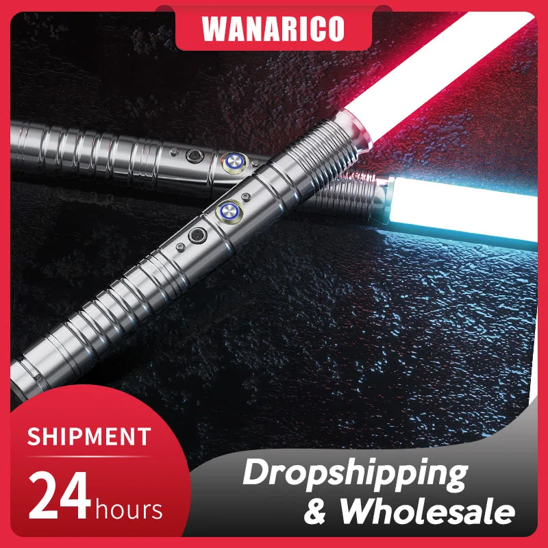 

WANARICO RGB Metal Lightsaber Laser Sword Toys Light Saber 7 Colors Variable Light Sword With Hitting Sound Effect FX Duel