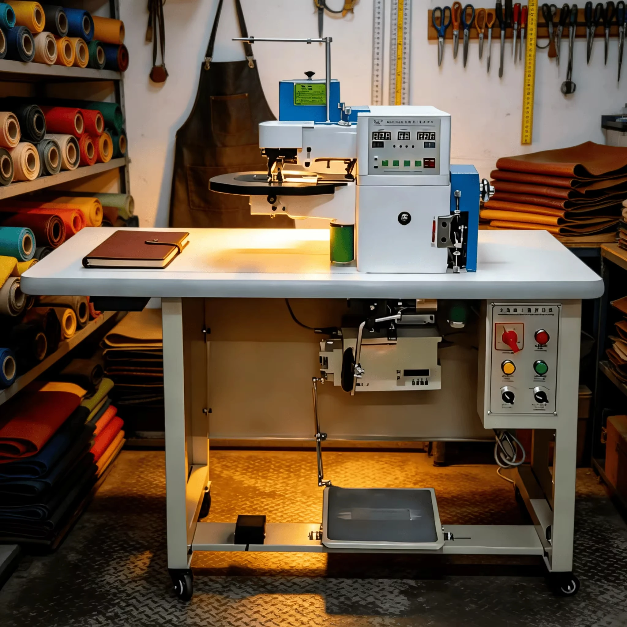 Multipurpose Leather Fabric Edge Folding Bonding Machine For Handbag Shoe Notebook Processing