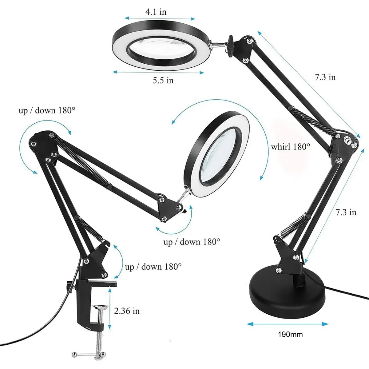 Desktop LED Ring Fill Light Dimmable LED Ring Light Stand Tabletop Fill Light Adjustable Color Temperature for Video Makeup Live