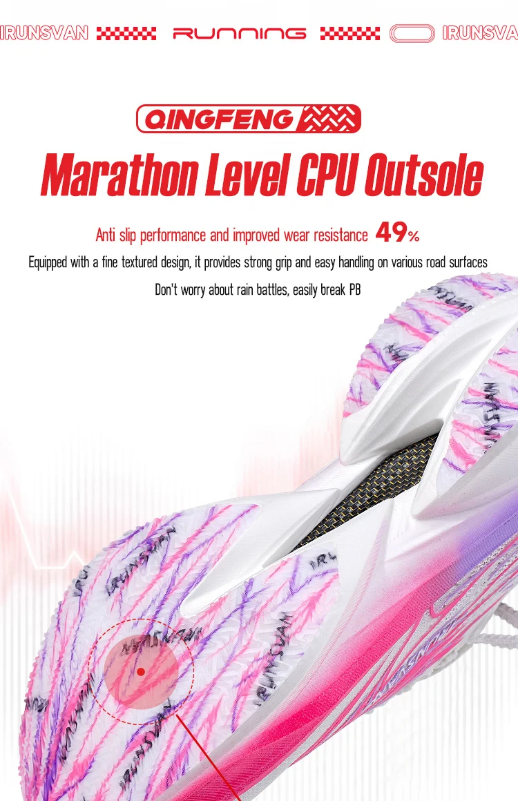 Vollflächen-Carbonplatte Laufschuhe Unisex 2025 - IRUNSVAN Läufer Geschwindigkeitstrainings-PE-Testschuhe 136 – Detail 14