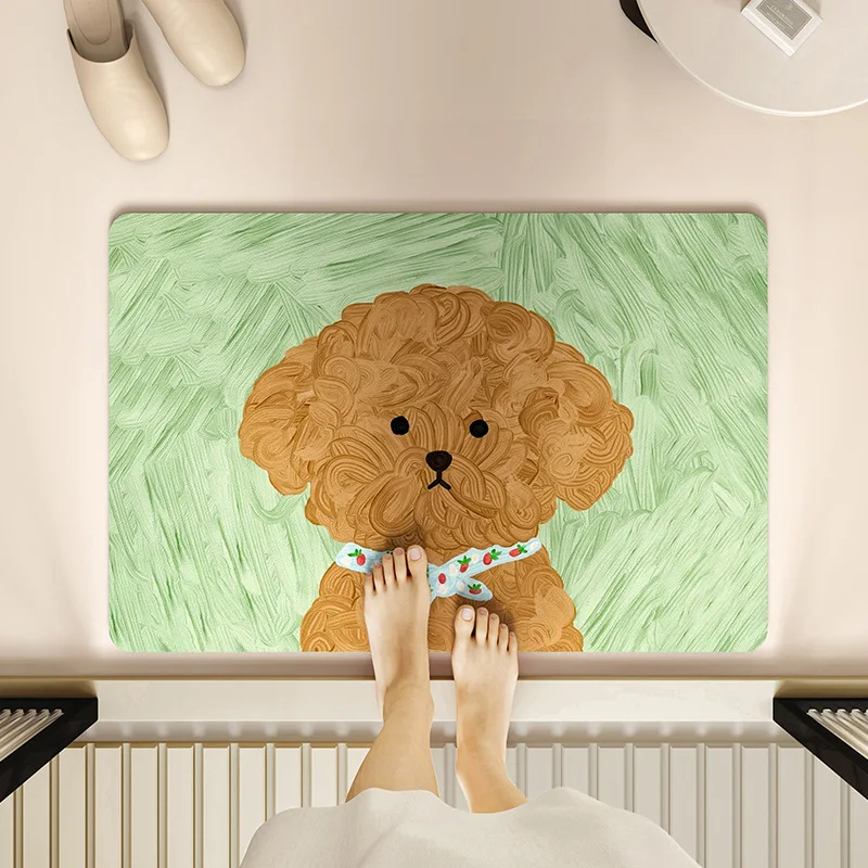 Cartoon Diatom Mud Bath Mat Bath Water Absorption Anti-Dirty Anti-Slip Anti-Quick Dry Mat