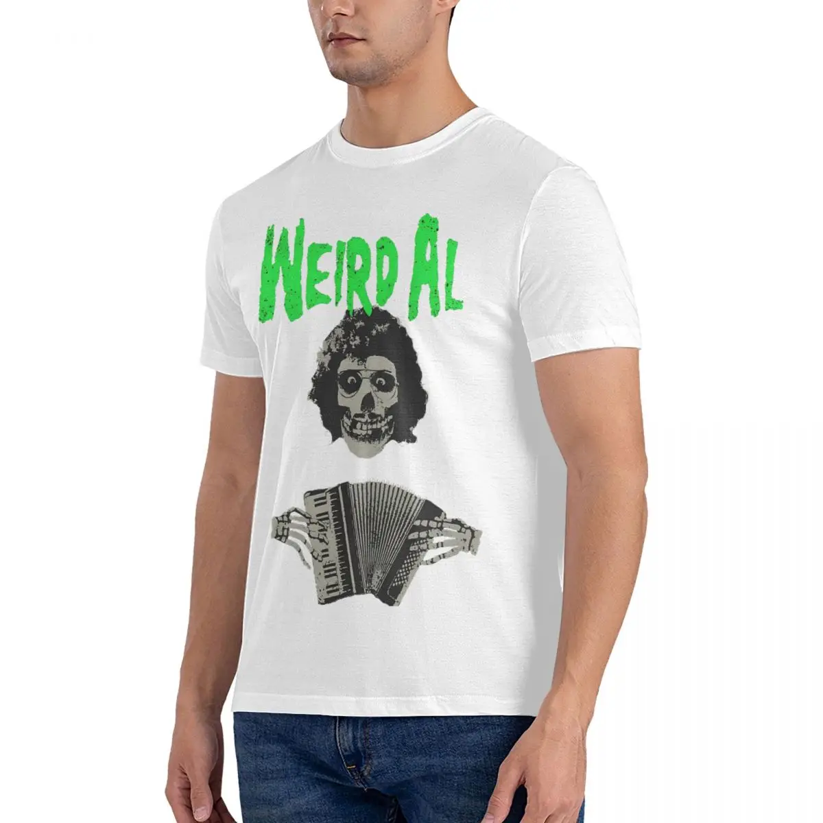 Men Weird Al Meets The Misfits With Accordion T Shirts The Misfits 100% Cotton Clothes Fashion Short Sleeve Tees Classic T-Shirt