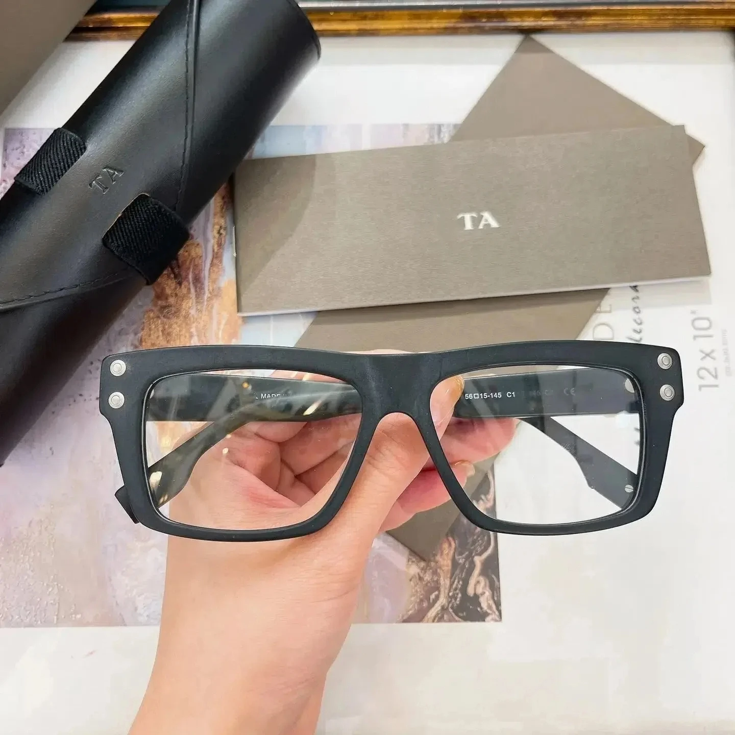 Authentic For DIYTA DT DTS451 UV400 Transparent Lenses Men Women Sun Glasses Formal Business Retro Male Couple Eyewear With Box