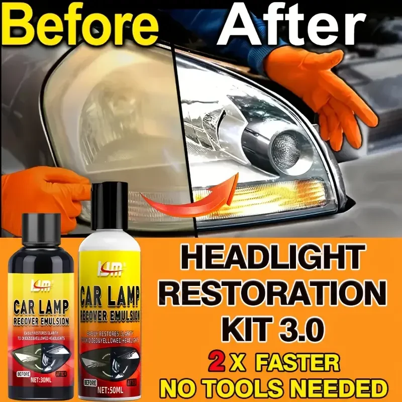 

KJM Паста для восстановления автомобильных фар 30 мл — удаление пожелтения, ремонт царапин, антиокислительная для улучшения яркости