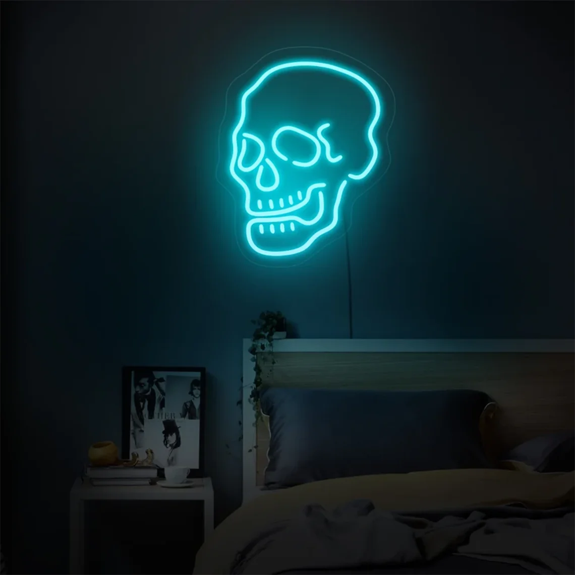 Skull Neon Sign Skull Head Led Sign Skull Wall Art Neon Sign Bedroom Led Neon Sign Game Room Wall Decor Give Him a Gift