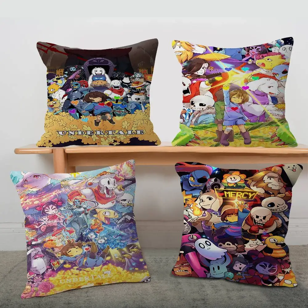 Game U-Undertale Office Cushion Pillowcase Car Cushion Cover45X45CM Lumbar Pillowcase Sofa Pillowcover