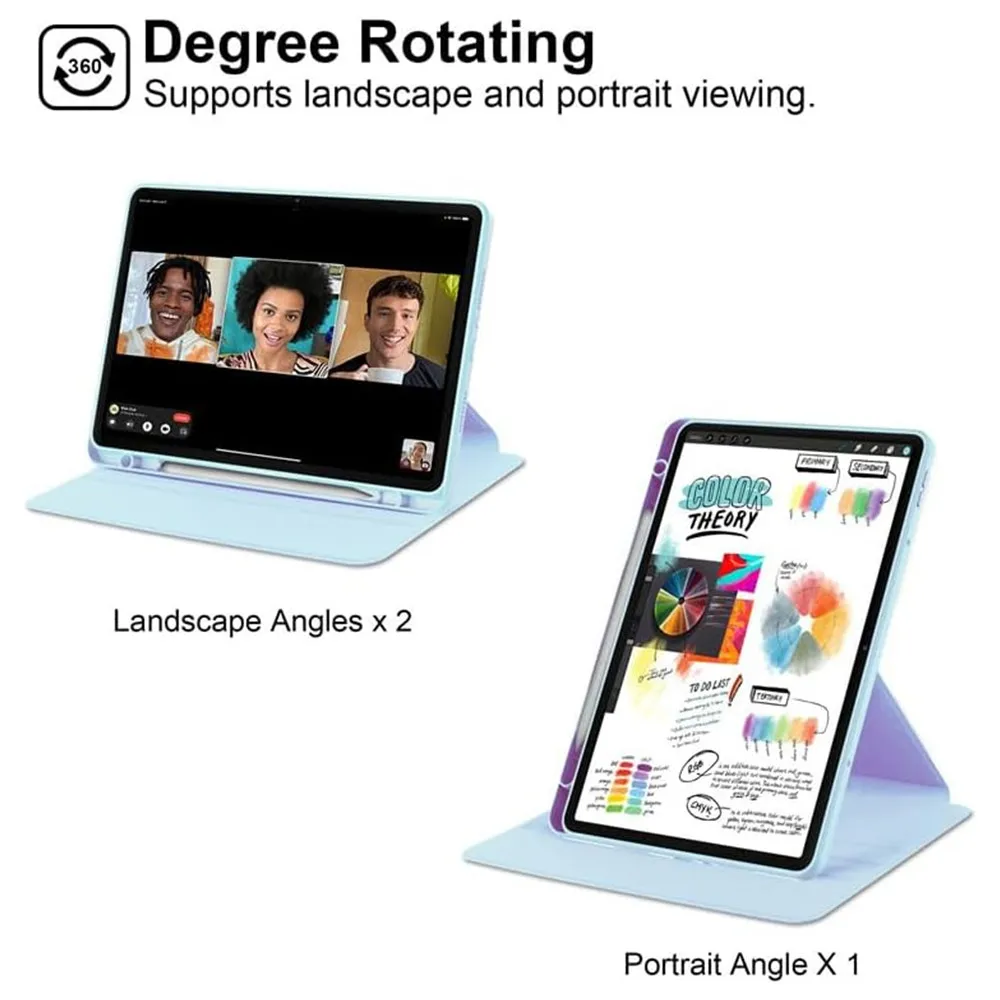 For Lenovo Tab M11 Case 11 inch TB330FU 360° Rotation Protective Smart Cover Funda for Xiaoxin Pad 2024 TB331FC Tablet Cases