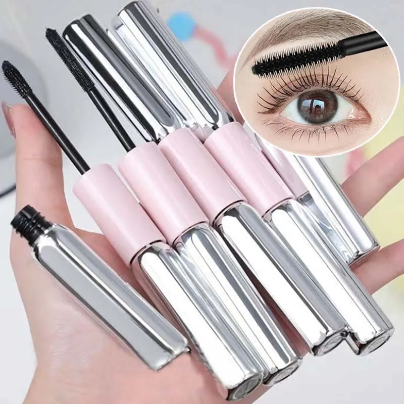Dubbele kop zwarte mascara Ultrafijne vezel Verlenging Curling Waterdicht Sneldrogend Wimpers Verlenging Oogmake-up Cosmetisch