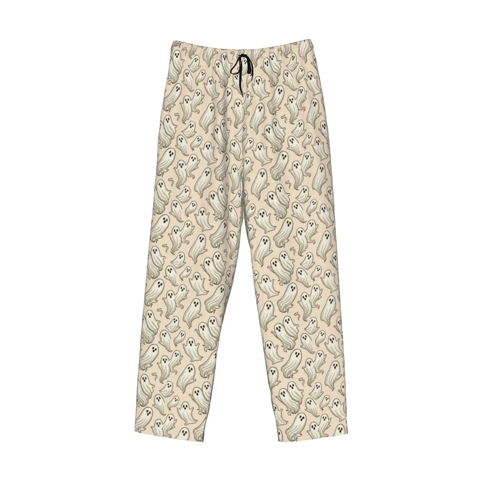 Custom Halloween Ghost Pajama Pants Men Horror Sleepwear Lounge Sleep Bottoms Stretch with Pockets - view 3