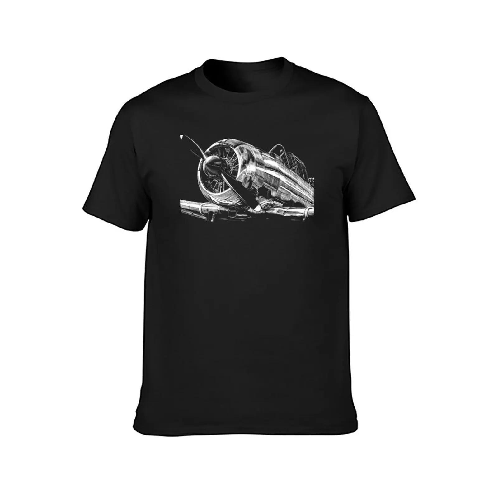 Propeller airplane T-Shirt vintage clothes oversizeds heavyweights mens graphic t-shirts pack