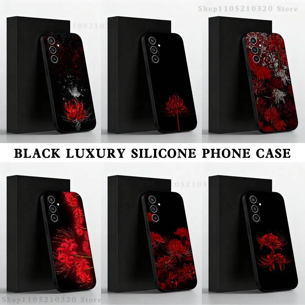 

Tokyo G-Ghoul Red Spider Lily Phone Case For Samsung S 25,24,23,22,30,21,10,9,Ultra,Plus,Lite,FE,4,5 G Black Soft Case