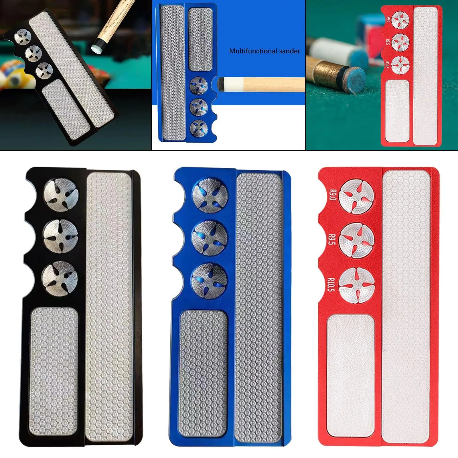 

Billiard Cue Tip Maintenance Tool Scuffer Board File Grinder for Snooker