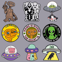 Funny Cartoon Alien Face Enamel Pin Lapel Pins Badges on Backpack Brooches for Clothes Women's Brooch Jewelry Accessories Gifts