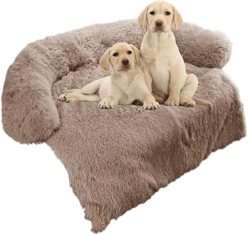 

Calming Dog Bed Fluffy Plush Dog Mat For Furniture Protector With Removable Washable Cover For Large Medium Small Dogs And Cats
