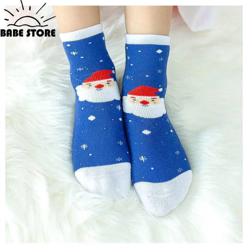 Children\'s Socks for Newborns Girls Boys Baby Anti-slip Child Warm Winter Cute Christmas Socks for Kids 0-10Y Baby Socks Girl