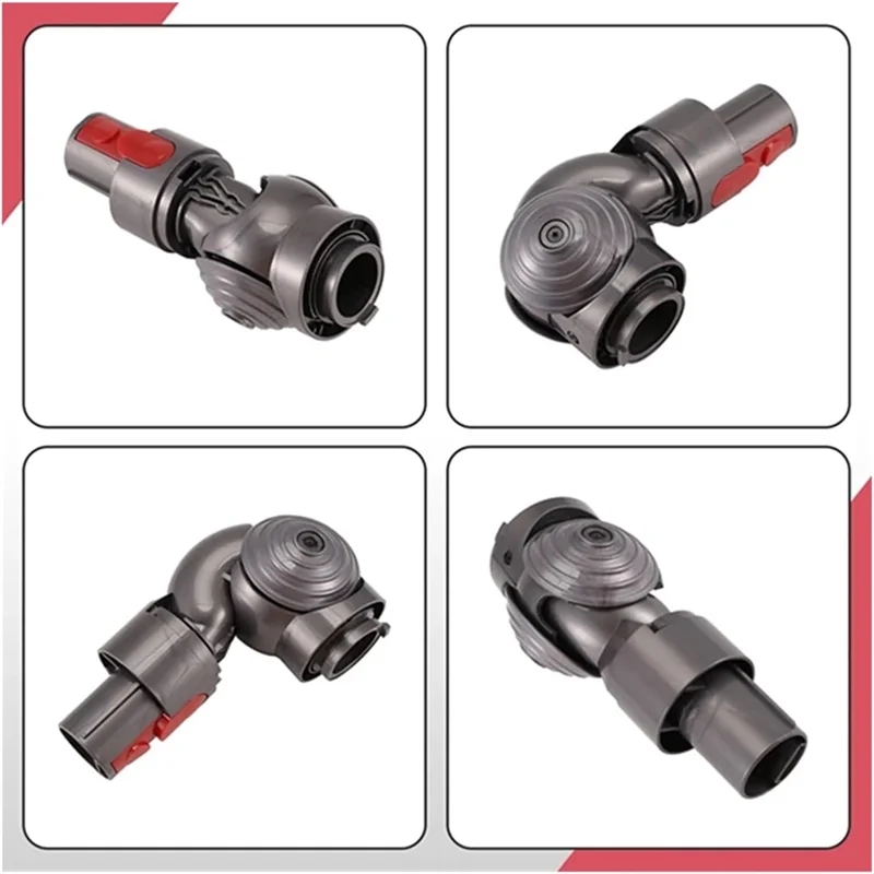 Conjunto de adaptador de conector de junta de cabeça de sucção de acionamento direto para Dyson V7 V8 V10 V11 Vácuo com tampa lateral de rodas esféricas