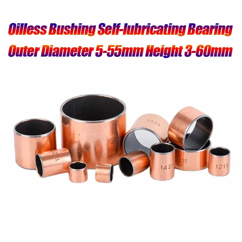 1~10Pcs SF-1 Self Lubricating Composite Sleeve Bearing Bushing Shafts ID 3/4/5/6/7~60mm OD 5/6/7/8/9/10~55mm