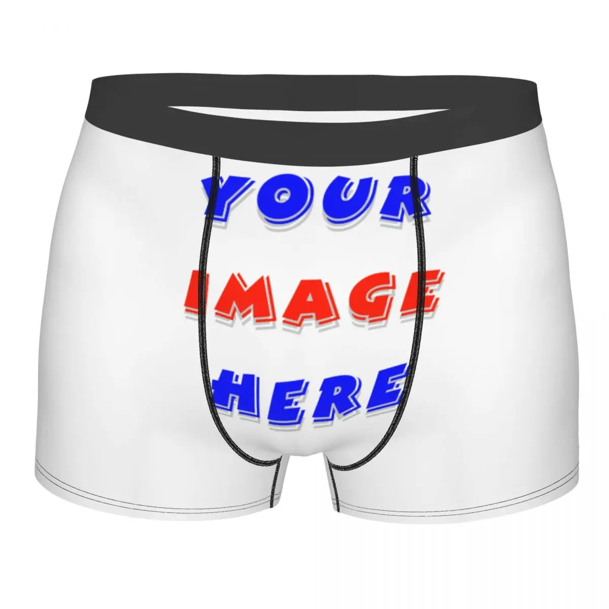 Your Image Here Man\'s Boxer Briefs Underwear Customizable Free Design Highly Breathable Top Quality Gift Idea