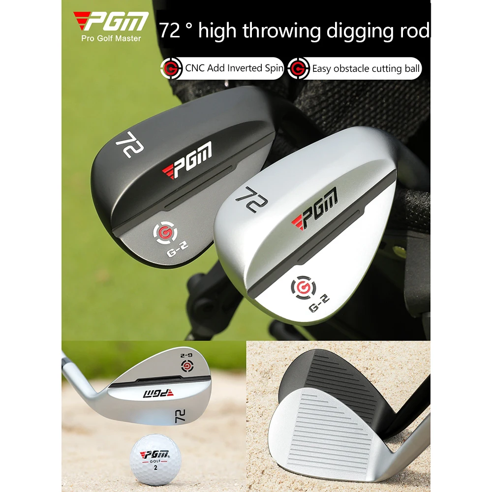PGM 72 Degrees Premium Sand Wedge, Lob Wedge for Men & Women - CNC Textured Escape Bunkers and Save Strokes Around The Green