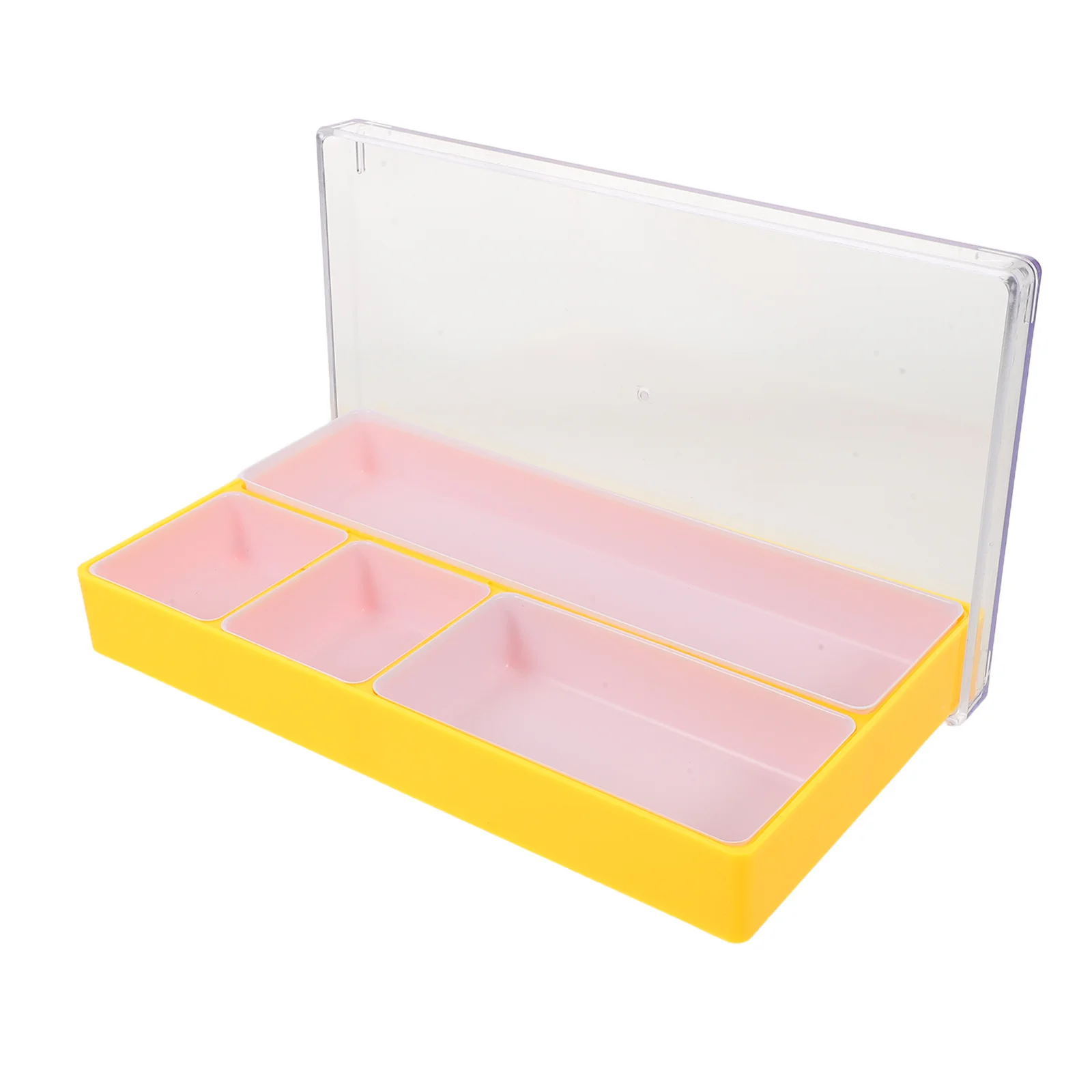 

Compact Watch Repair Holder with Transparent Cover Small Parts Storage Tray for Jewelry Display and Hardware Organization