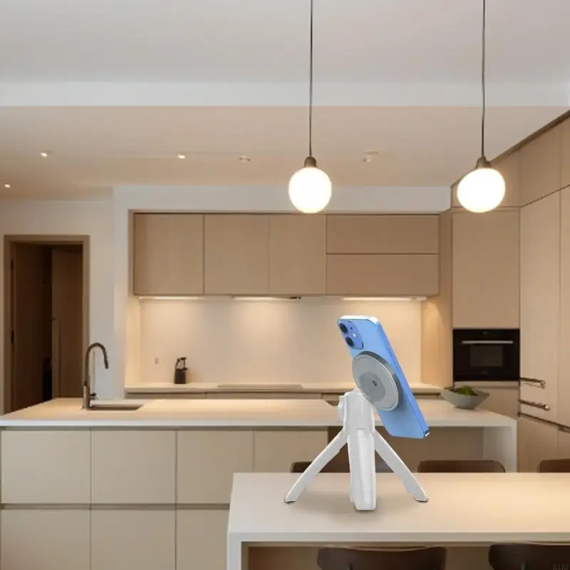 삼각대 카메라 용 1/4 나사 어댑터가있는 범용 자기 전화 마운트베이스 스마트 폰 삼각대 마운트 홀더 어댑터 K1KF