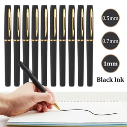 Gel Pens, Large Capacity Gel Ink Pens For Journaling, Writing Pens,Medium Point Pens, Black Barrel, Black Gel Ink, 5 Count