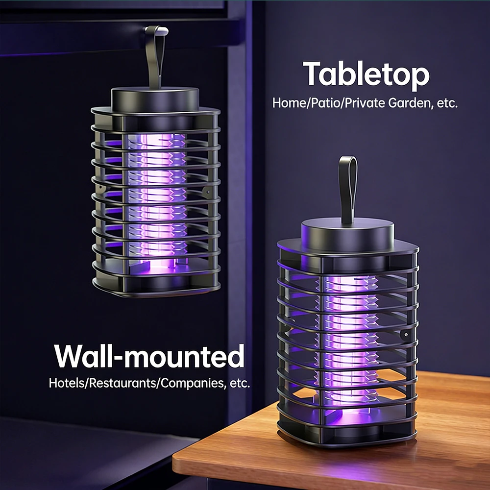 

LED Mosquito Killer Lamp with USB Cord, 1800V 3W Insect Killer Lamp, Electric Hanging Trap Zapper for Home Restaurants, Hotels