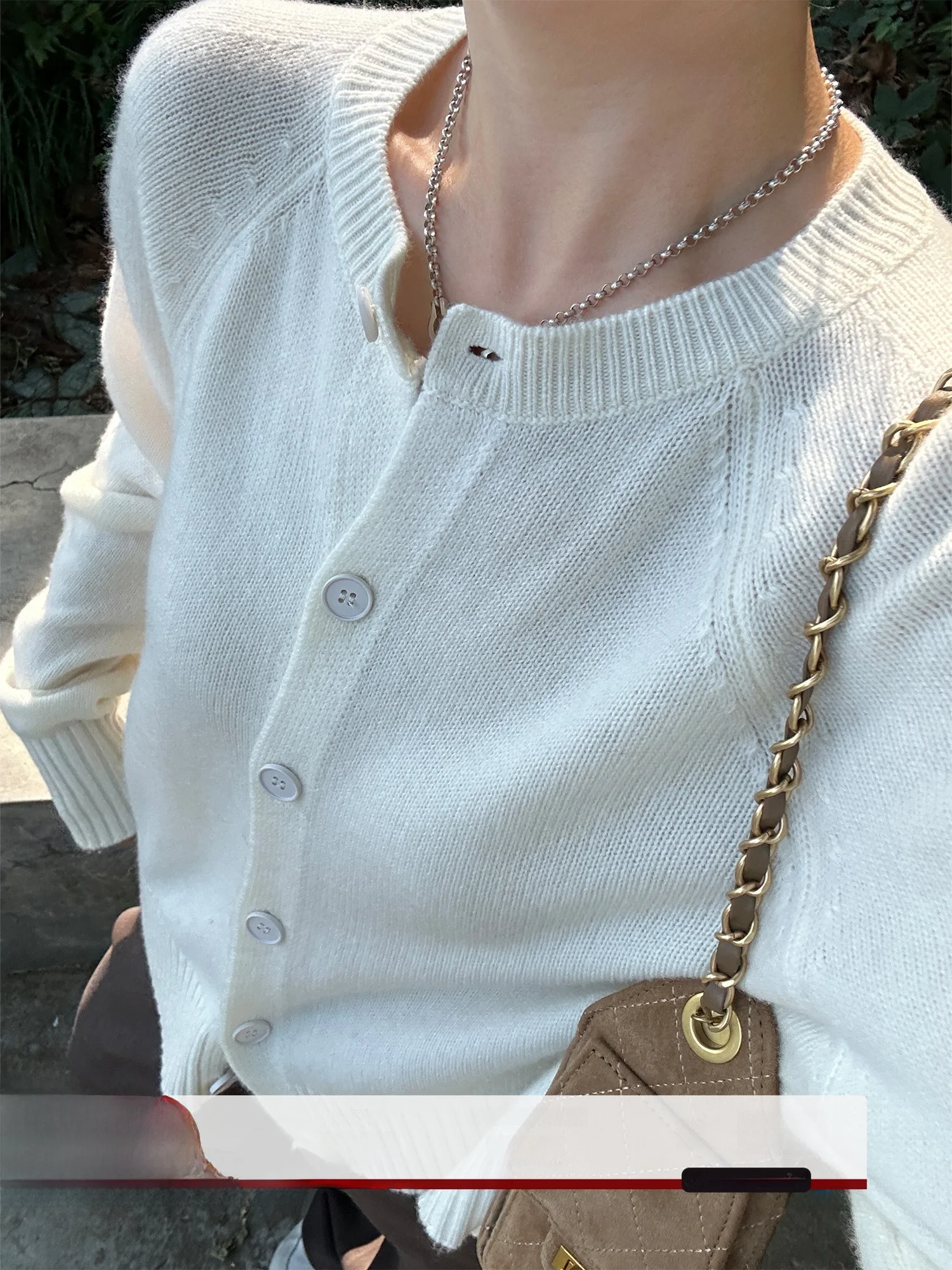 

Women's Wool Knitted Cardigan Casual Sle Loose Fit Long Sve White Sweater Autumn Winter Faion Korean Lazy Sle