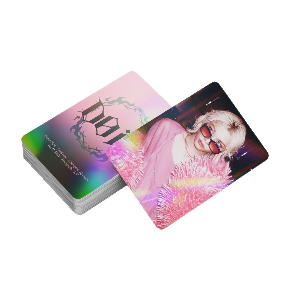 124 Laser Cards STRAYKIDS New Album DO IT Flash Star Sticker Photo Cards Double-sided LOMO Fan Collector's Gift