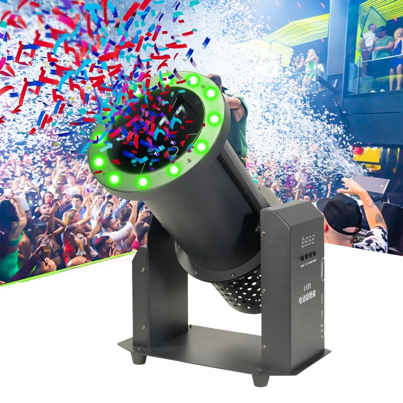 Mini DMX512 Confetti Launcher Stage Effect Machine for Wedding Party DJ Club Event Decor