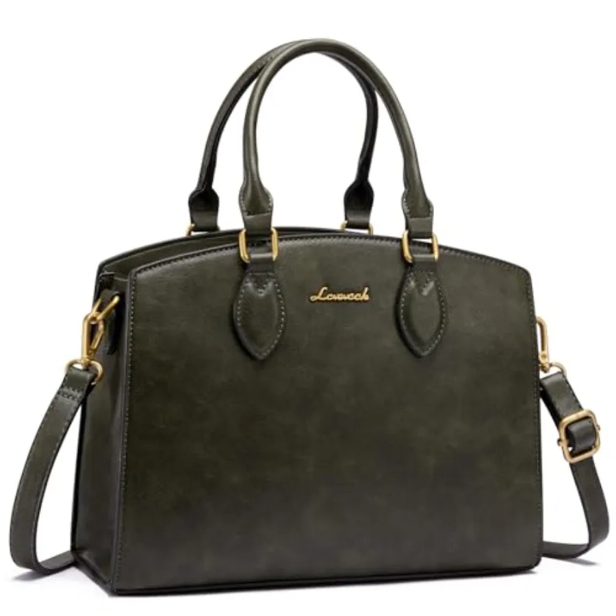 

LOVEVOOK Purses and Handbags for Women Vintage Tote Shoulder Bag Trendy PU Leather Satchel Bag Ladies Hand Bag