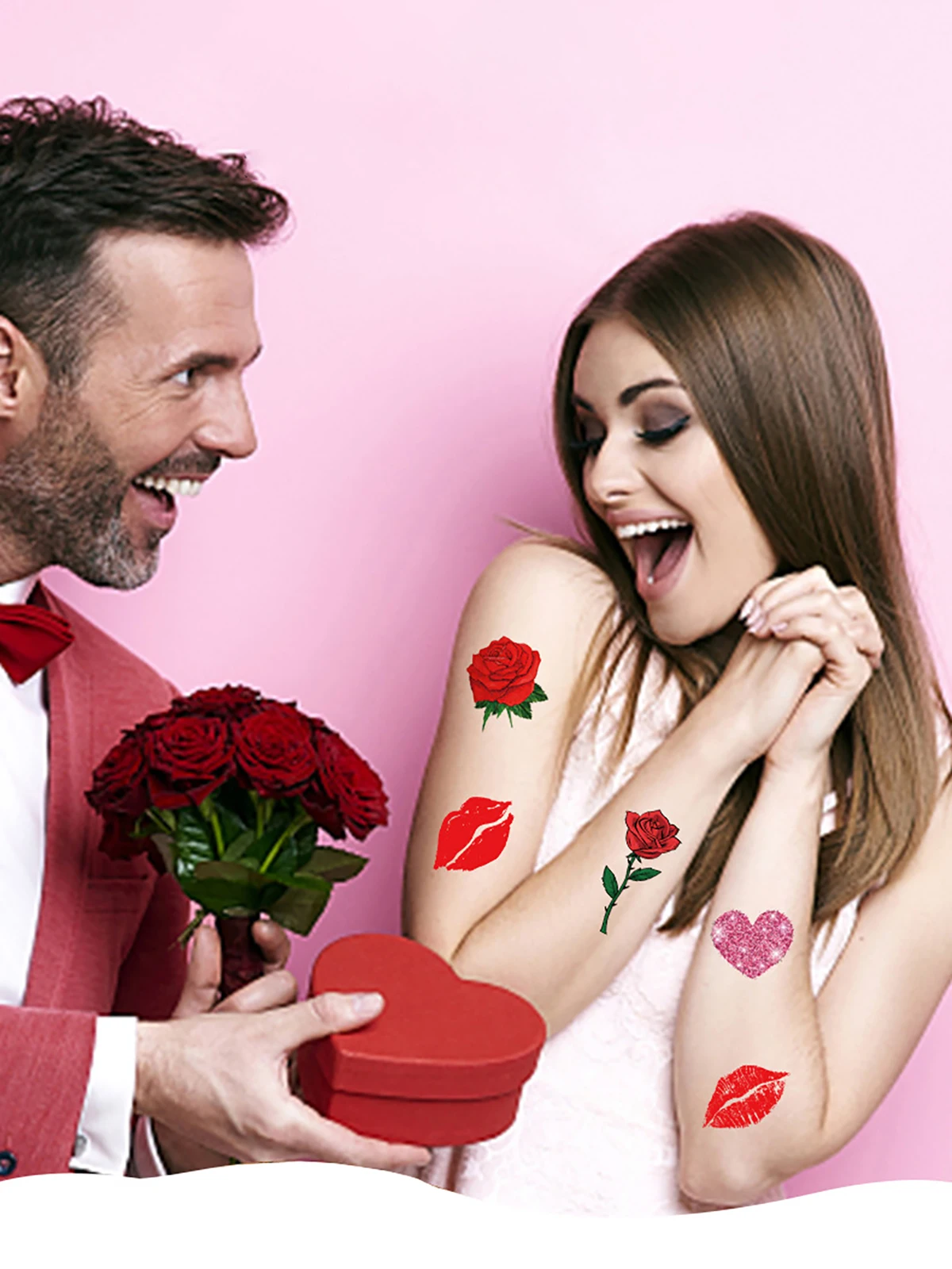 

Водостойкие Временные татуировки «любящее сердце», 10 шт.