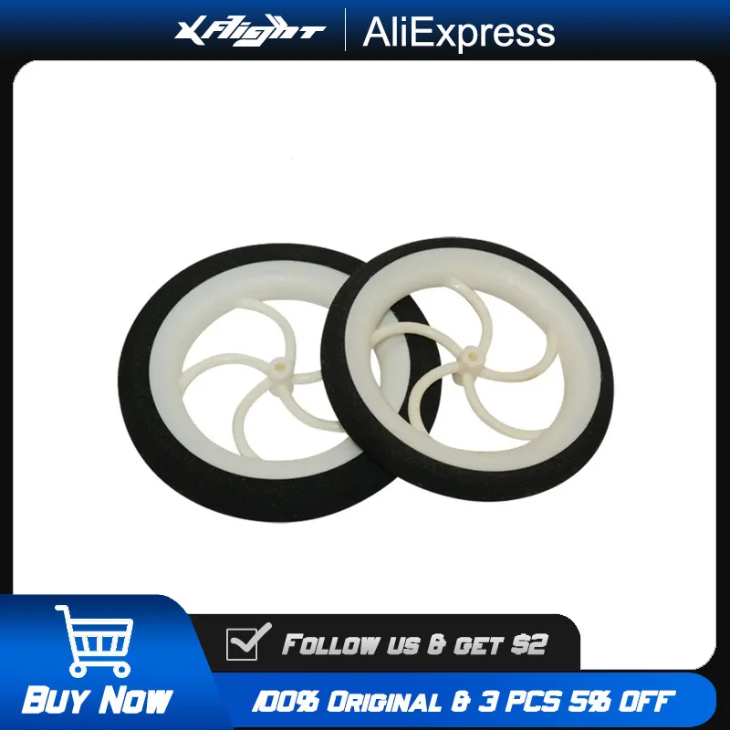 

XFlight 2PCS Light Sponge Wheels D60/65mm White for RC Airplane, DIY Toy Plane Replacement Accessories Parts