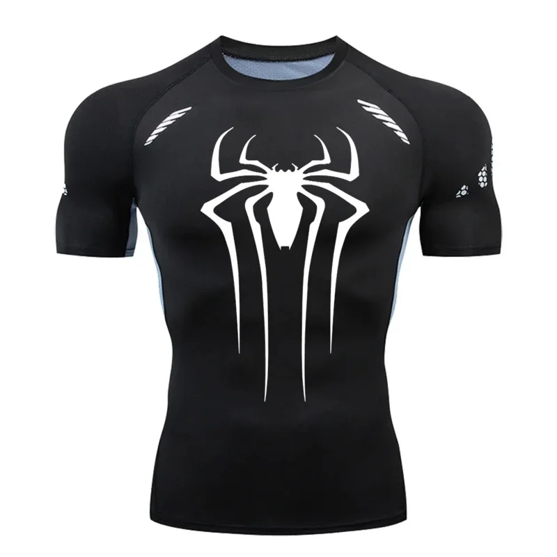 

New Compression Shirt Men Fitness Gym Super Hero Sport Running T-Shirt Rashgard Tops Tee Quick Dry Short Sleeve T-Shirt for Men