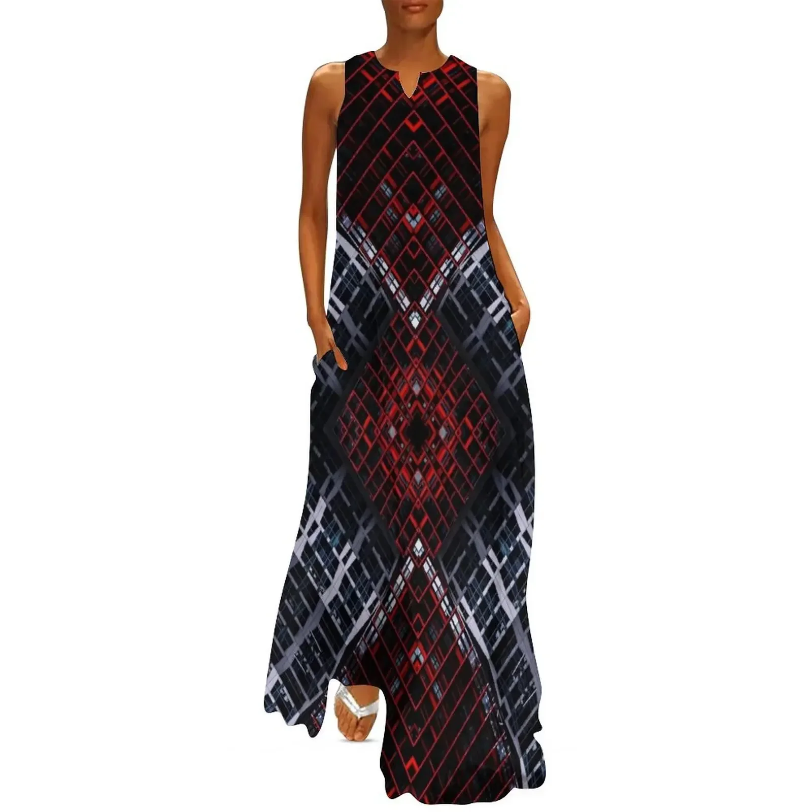 

Rotterdam Grids Long Dress women dresses dresses women summer 2025 Long dresses Women summer Dress