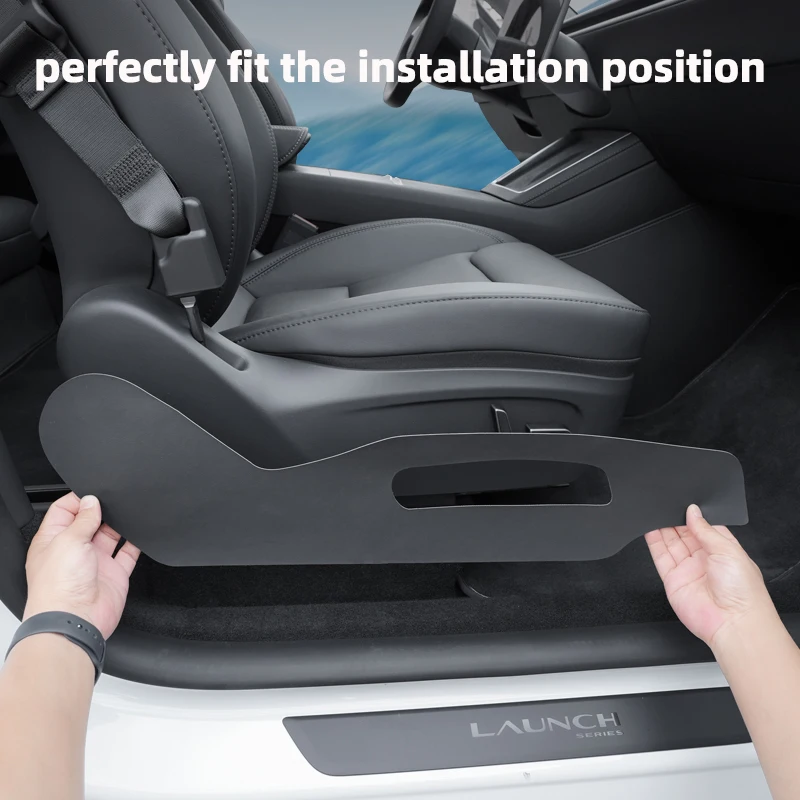 For Tesla Model Y Juniper Seat Both Side Anti-Kick Pad, Model 3 Highland Seat Side Protector Pad, Leather anti Dirt Pad