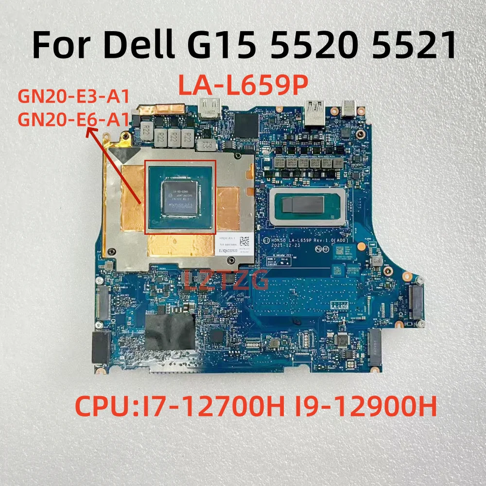 

LA-L659P для Dell G15 5520 5521, материнская плата для ноутбука с процессором I7-12700H I9-12900H RTX3060/RTX3070Ti, 100% протестировано, ОК