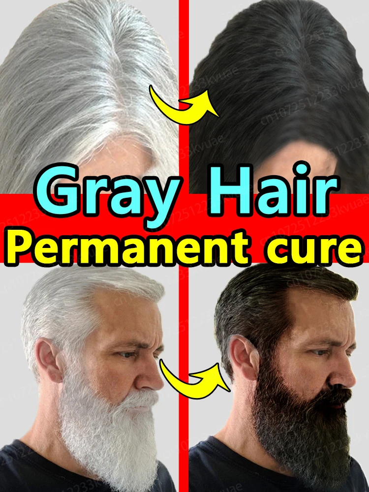 White hair killer, remove gray hair and restore natural hair color in 7 days