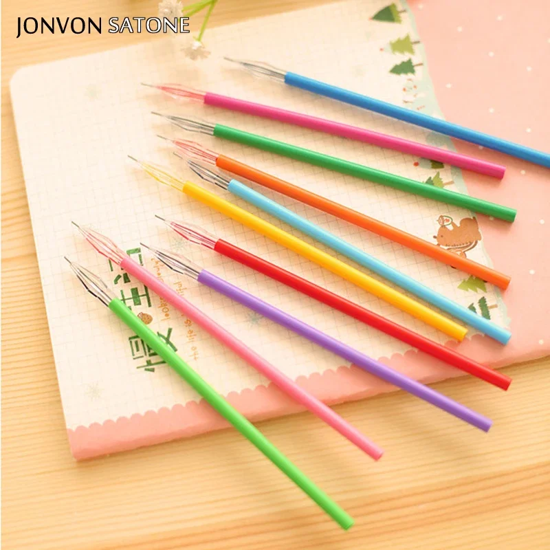 Jonvon Satone 12 Colors/lot Color Pen Korean Creative Stationery Core Drilling Stone Color Neutral Pen 0.38 Mm Office Stationery