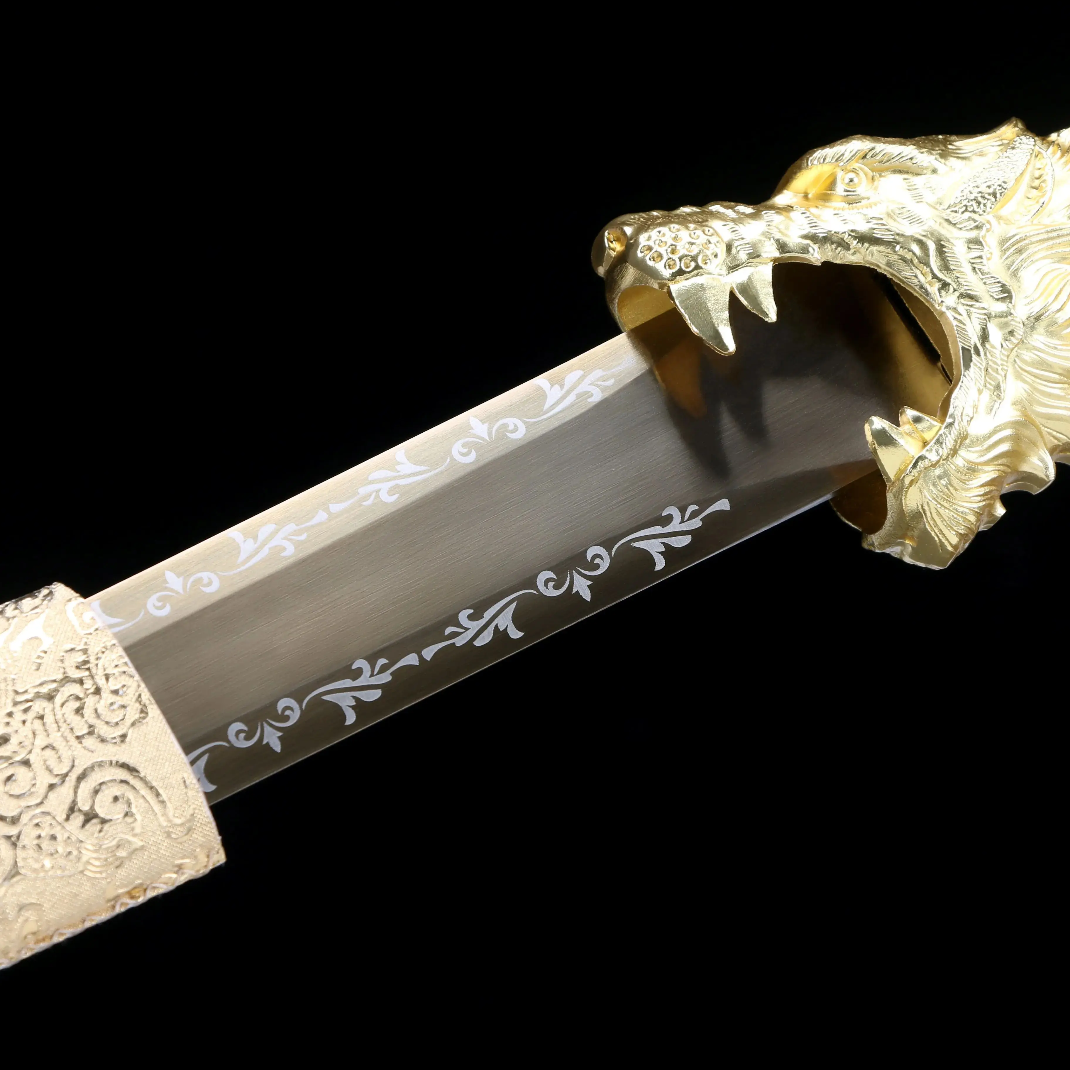 120 cm Medieval Foreknowledge del futuro katana full tang Santuario de acero al manganeso Espíritu de la Tierra Ninja Espada samurái Batalla P