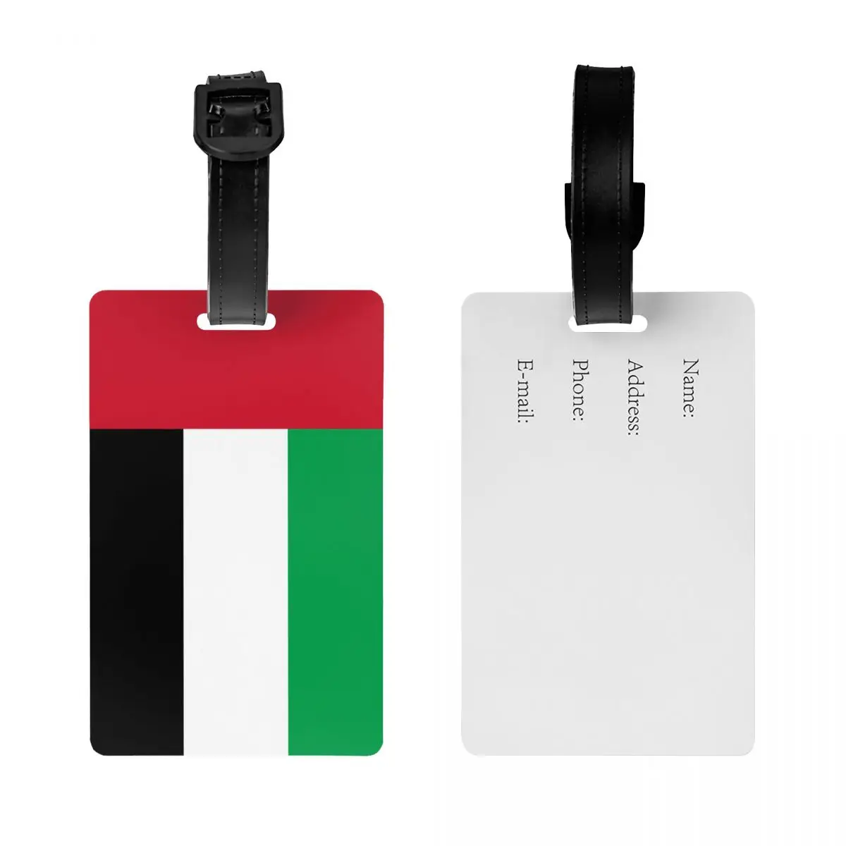 Custom United Arab Emirates Flag Luggage Tag Privacy Protection Baggage Tags Travel Bag Labels Suitcase