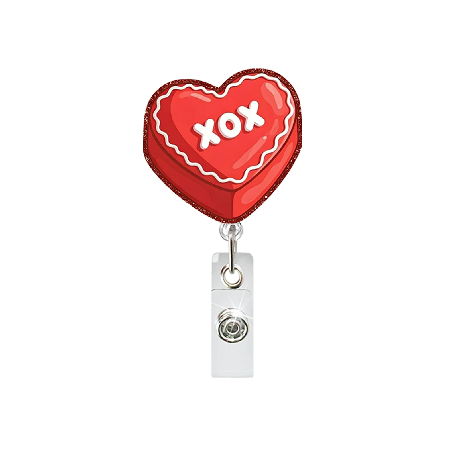 Valentine Badge Holder Versatile Id Badge Holder Retractable Badge Holder Reliable For Doctor Nurse Exhibition