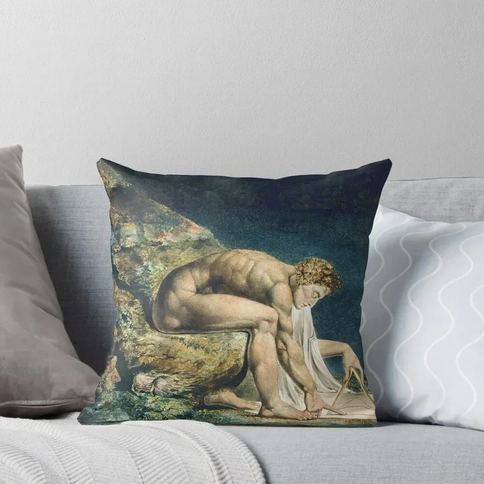 

William Blake Newton Throw Pillow pillows decor home autumn pillowcase Christmas Pillow Covers Embroidered Cushion Cover pillow