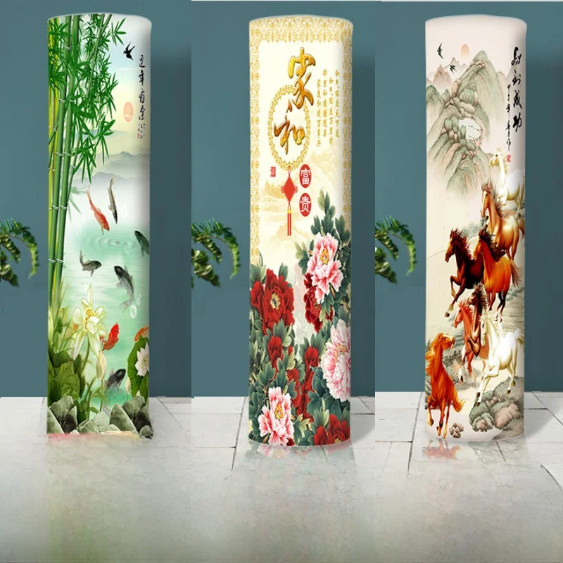 

Современный матовый круглый тканевый чехол для вертикального кондиционера, пылезащитный, для гостиной, спальни, шкафа, колонного типа