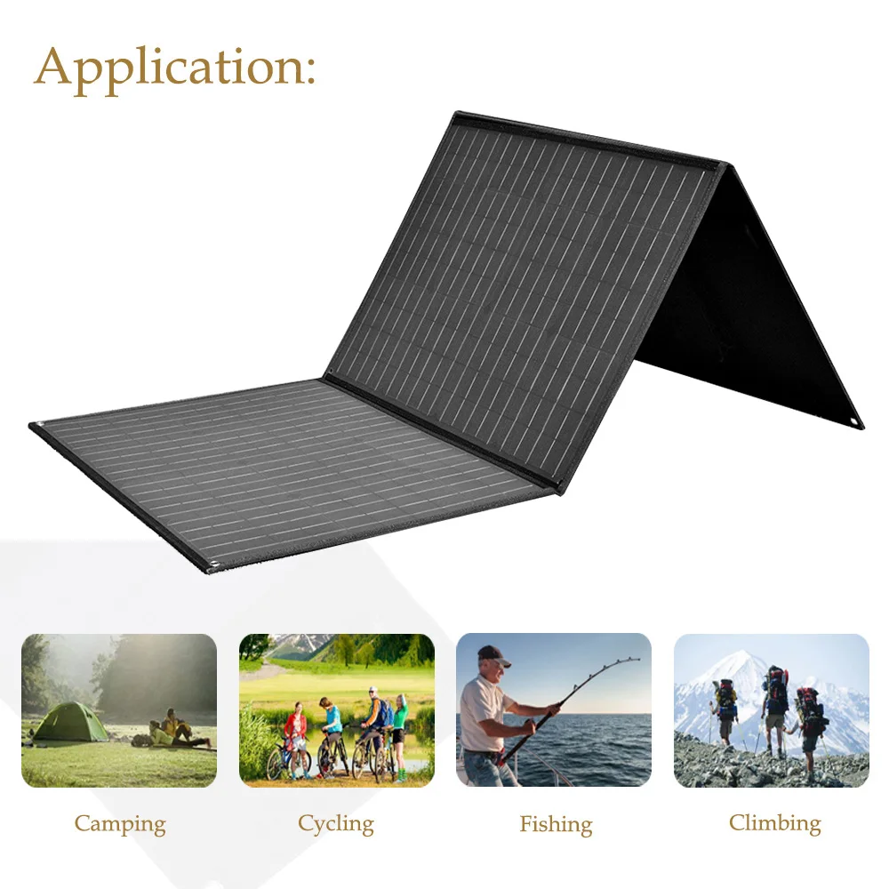 Xinpuguang Folding solar panel kit Zestaw składany panel słoneczny elastyczny przenośny 100w 150w 200w 300w 18v/20v zewnętrzny sterownik ładowarki