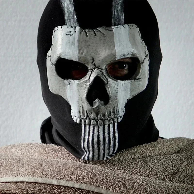 (#^.^#) 2026 New Unisex Horror ghost Skull Mask Call of Duty Latex Headgear Helmet cosplay Perform Party Masquerade P →_→LOOK ME view 6