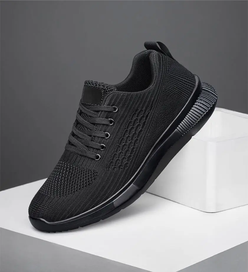 

Men Size 37-47 Breathable Mesh Elevator Sport Shoes Soft Comfortable 6-8cm Hidden Heels Height Increasing Sneakes Lift Casual