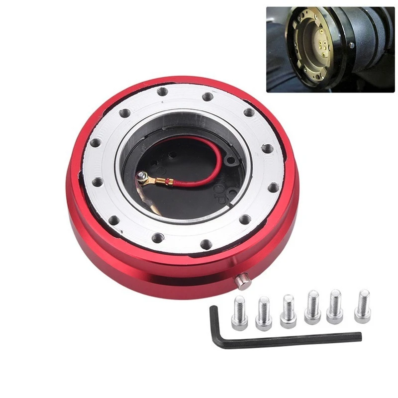 Car modification supplies, steering wheel quick release, thin aluminum alloy racing steering wheel quick release with button