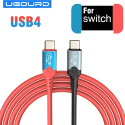 UGOURD Thunderbolt 4 Cable USB4 for Nintendo Switch Game 40gbps Type c 240W Super Fast Charging Cable for Laptop PC Phone Camera